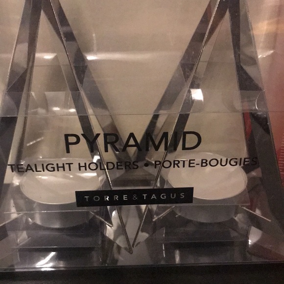 Torre & Tagus pyramid tea light holders set of 2 - Picture 4 of 6